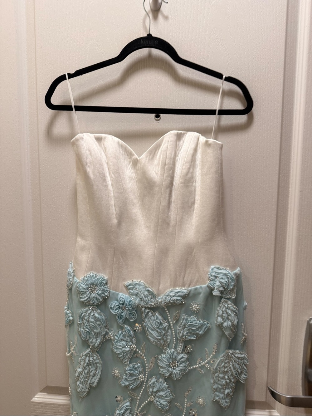 Helsi Grace Sweetheart Strapless Corset Floral Gown blue Size XS Preloved/Flaw - Picture 5 of 11
